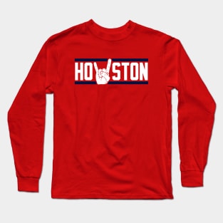 Houston Horns - White Long Sleeve T-Shirt